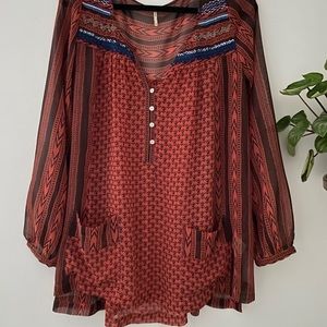Free People Boho Tunic Blouse